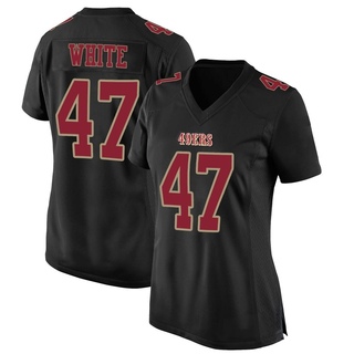 Game DaShaun White Women's San Francisco 49ers Fashion Jersey - Black