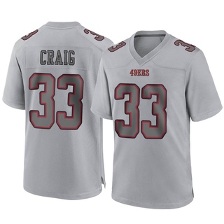 Game Roger Craig Men's San Francisco 49ers Atmosphere Fashion Jersey - Gray