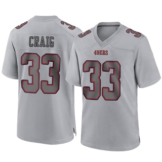 Game Roger Craig Youth San Francisco 49ers Atmosphere Fashion Jersey - Gray