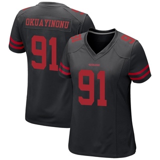 Game Sam Okuayinonu Women's San Francisco 49ers Alternate Jersey - Black