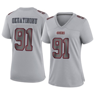 Game Sam Okuayinonu Women's San Francisco 49ers Atmosphere Fashion Jersey - Gray