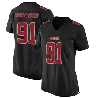 Game Sam Okuayinonu Women's San Francisco 49ers Fashion Jersey - Black