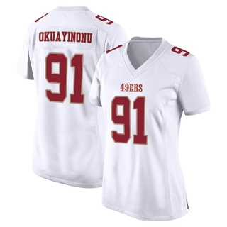 Game Sam Okuayinonu Women's San Francisco 49ers Fashion Jersey - White
