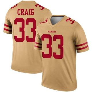 Legend Roger Craig Men's San Francisco 49ers Inverted Jersey - Gold