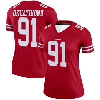 Legend Sam Okuayinonu Women's San Francisco 49ers Jersey - Scarlet