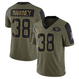 Limited Jaylen Mahoney Men's San Francisco 49ers 2021 Salute To Service Jersey - Olive