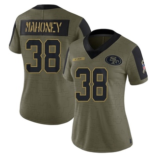 Limited Jaylen Mahoney Women's San Francisco 49ers 2021 Salute To Service Jersey - Olive