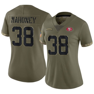 Limited Jaylen Mahoney Women's San Francisco 49ers 2022 Salute To Service Jersey - Olive