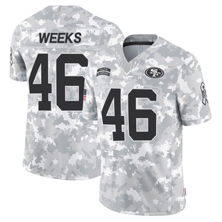 Limited Jon Weeks Men's San Francisco 49ers 2024 Salute to Service Jersey - Arctic Camo