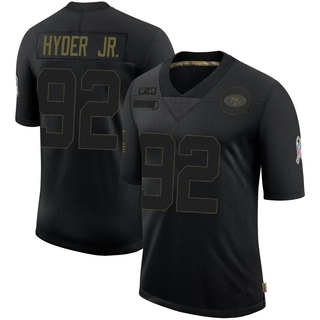 Limited Kerry Hyder Jr. Men's San Francisco 49ers 2020 Salute To Service Jersey - Black