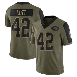Limited Ronnie Lott Men's San Francisco 49ers 2021 Salute To Service Jersey - Olive