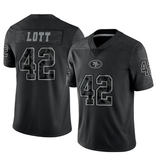 Limited Ronnie Lott Men's San Francisco 49ers Reflective Jersey - Black