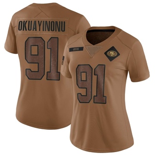 Limited Sam Okuayinonu Women's San Francisco 49ers 2023 Salute To Service Jersey - Brown