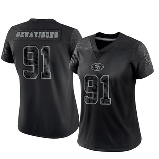 Limited Sam Okuayinonu Women's San Francisco 49ers Reflective Jersey - Black