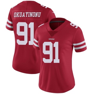 Limited Sam Okuayinonu Women's San Francisco 49ers Team Color Vapor Untouchable Jersey - Red
