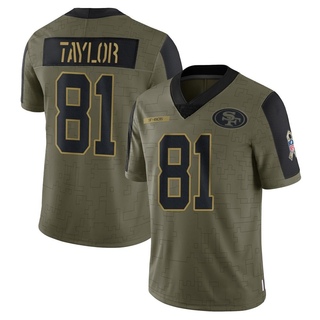 Limited Trent Taylor Men's San Francisco 49ers 2021 Salute To Service Jersey - Olive